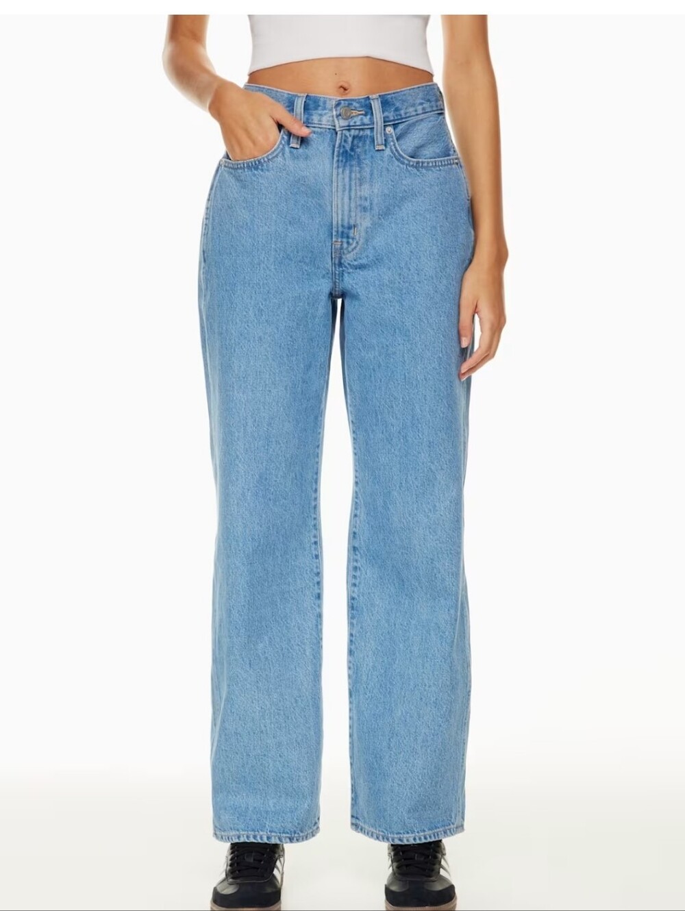 Aritzia Sunday Jupiter Wide Leg Jeans Best Light Blue High Rise